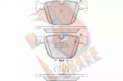 R BRAKE rb1896 -  Комплект тормозных колодок, дисковый тормоз